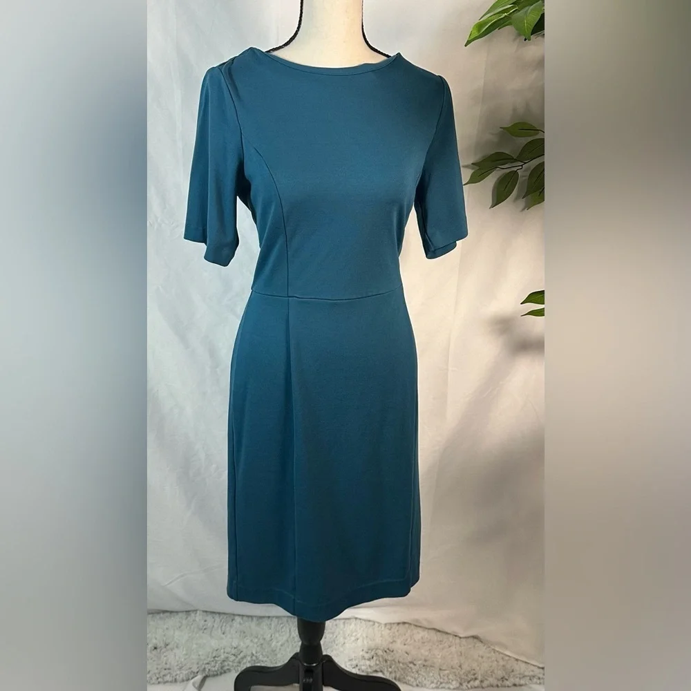Ann Taylor Factory Blue Sheath Midi Dress 💙 - Picture 4 of 11
